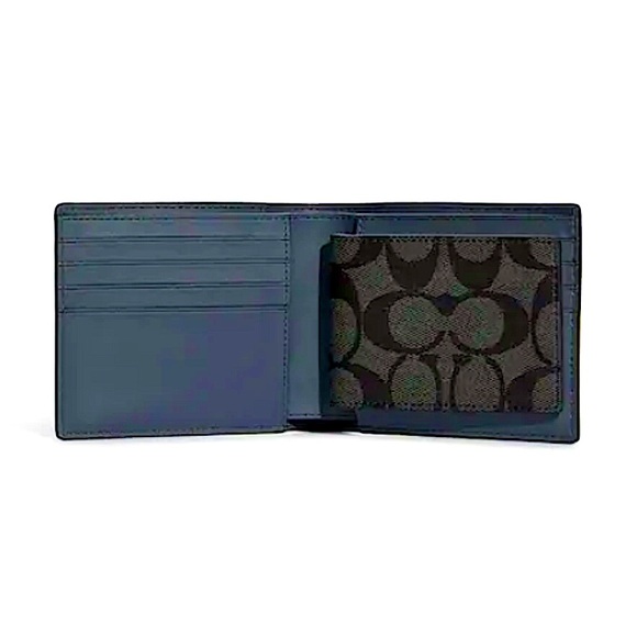 NWT Coach 3 in 1 Men Wallet in Colorblock Signature canvas. with patch - Picture 5 of 6